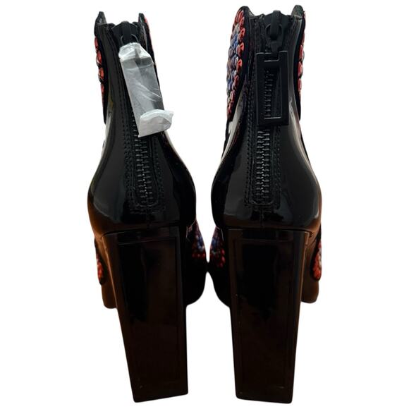 KAT MACONIE Vera Patent Leather Open Toe Embellished Boots Size 36 - Picture 6 of 15